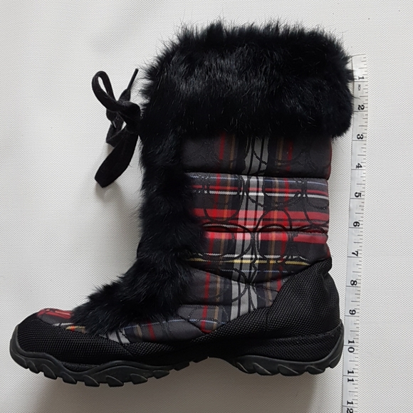 COACH Authentic Jennie Tartan Fur Logo Monogram - Picture 8 of 8